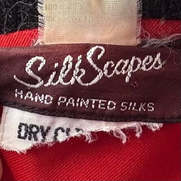 Vintage 100% Silk Red Sunglass Jacket Size XL - Picture 6 of 7